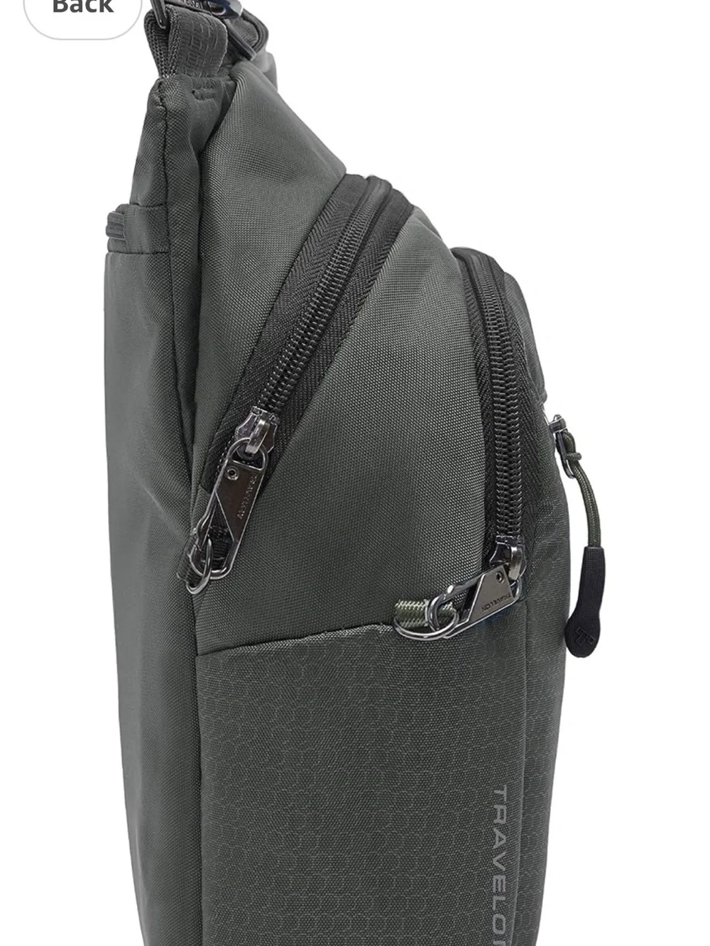 Travelon Active Tour Bag Charcoal Men's Crossbody Sling Bag Anti-Theft Unisex